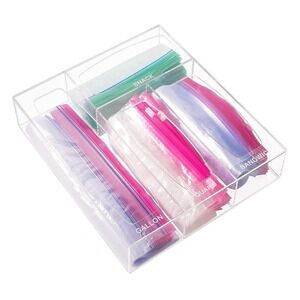 Acrylic Ziplock Bags Organizer - Baggie Bags Drawer Organizer